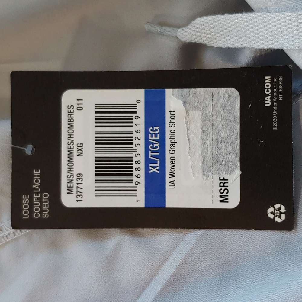 Under Armour Men's Athletic Graphic Shorts Light Grey size XL NWT - Picture 7 of 16